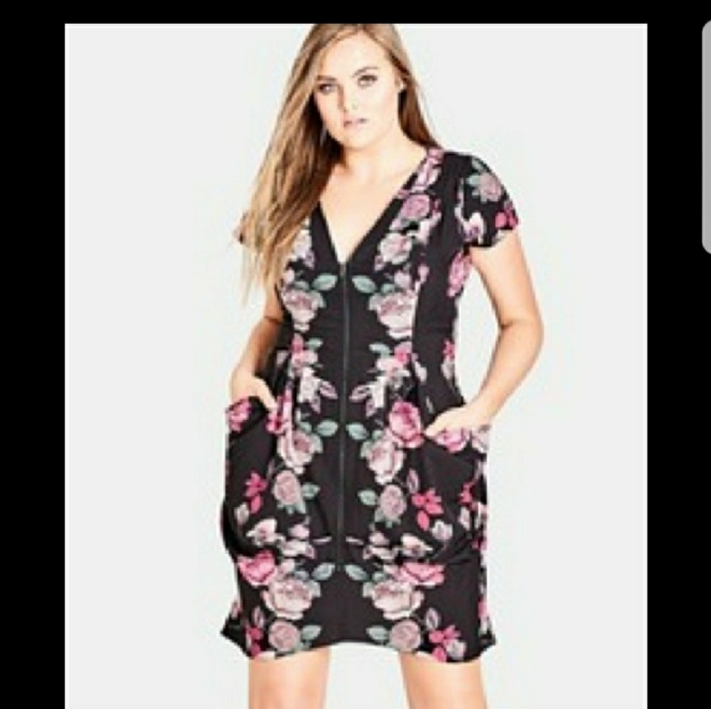 CITY CHIC Rose petal tunic/dress